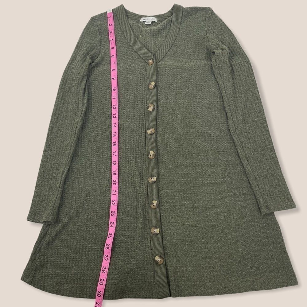 American Eagle Long Knit Button Front Cardigan - Picture 7 of 8
